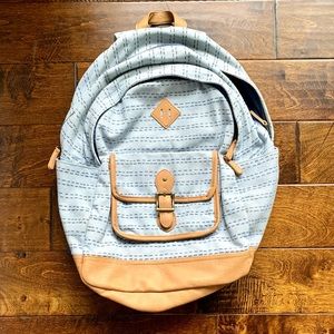 Blue Patterned Pottery Barn Teen Northfield Backpack